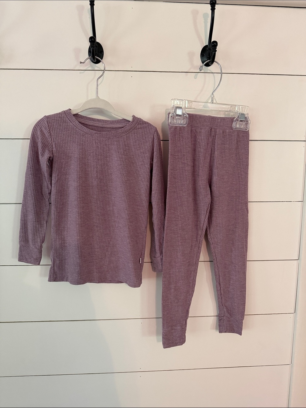 Little Sleepies Purple Ribbed Two Piece PJ Set